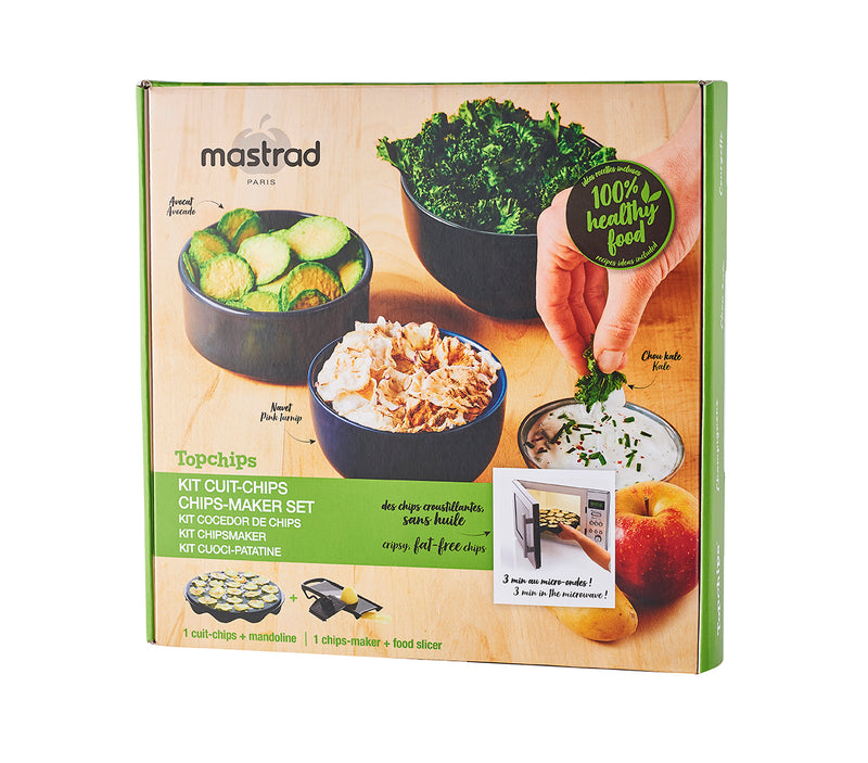 Mastrad Top Chips Maker and Food Slicer Set for Microwave Potato Chip Maker